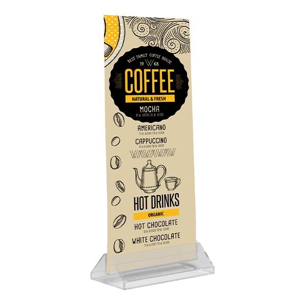 Clear Menu Holder