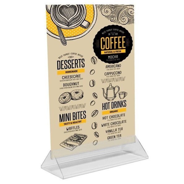Clear Menu Holder – product photograph 2