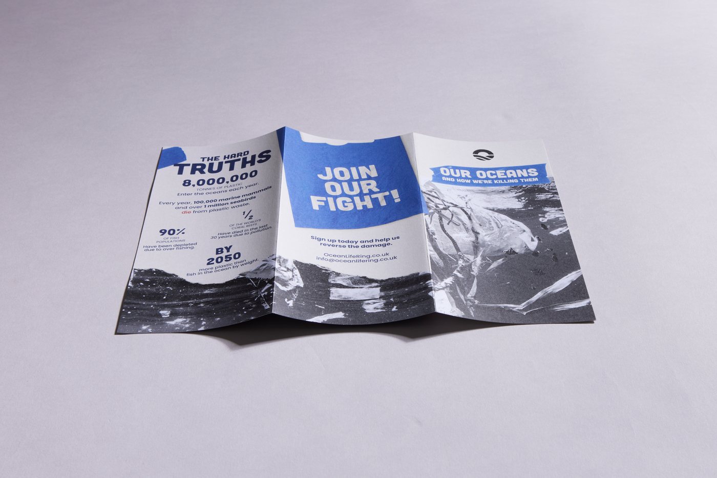Folded DL leaflets with full-colour printing