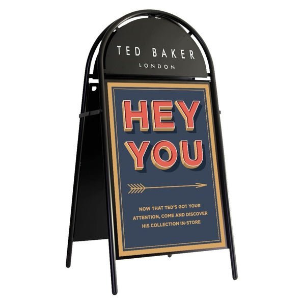 Magnetic Poster A-Board with Header