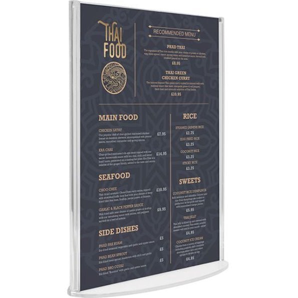 Oval-Base Menu Holder