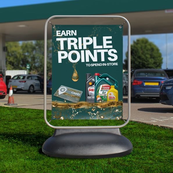 Water-Base Forecourt Banner Stand – product photograph 2