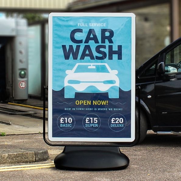 Wheeled Forecourt Poster Display – 40" x 60" – product photograph 2