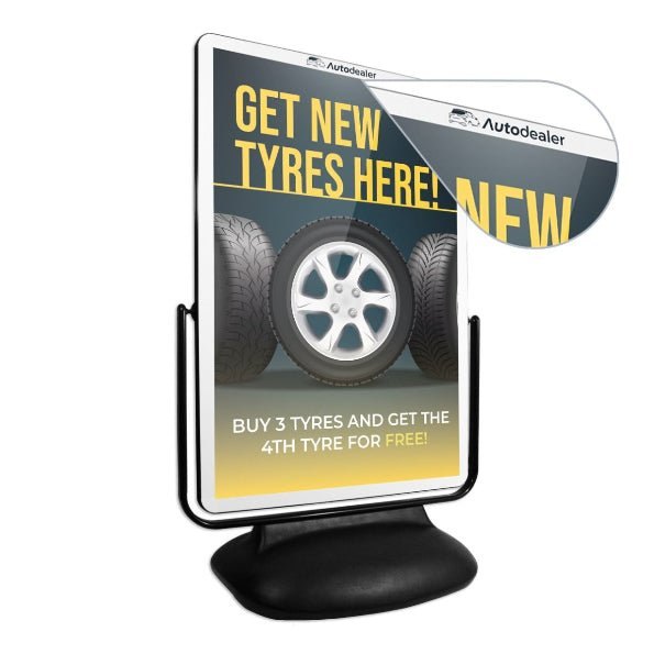 Wheeled Forecourt Poster Display – 40" x 60" – product photograph 3